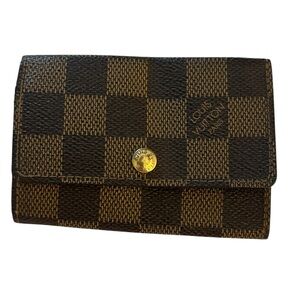100% Authentic Louis Vuitton Damier Ebene Multicles 4 Ring Key Case